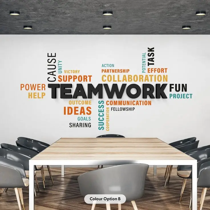 teamwork 3d office decor 3d office wall art…